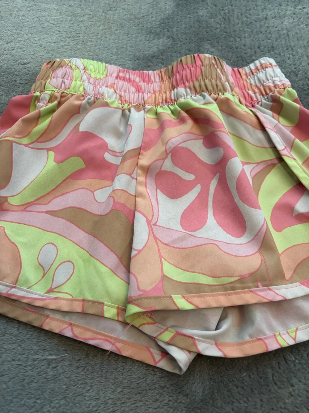 GAP Pink Peach Lime Swirl Girls Athletic Shorts
